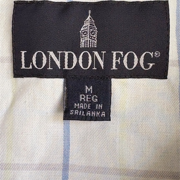 London Fog M Blue Coat Women Rain Jacket Raincoat Hooded Lined Pockets EUC - Picture 5 of 16